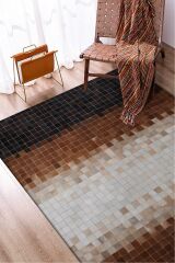 Tay Patchwork Naturel Deri Halı