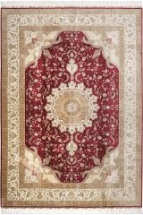Art Silk 260 Line Kırmızı Klasik El Dokuma Halı