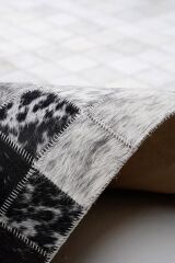 Tay Patchwork Naturel Deri Halı