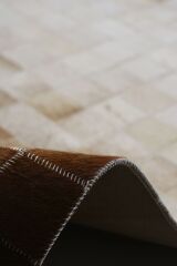 Tay Patchwork Naturel Deri Halı