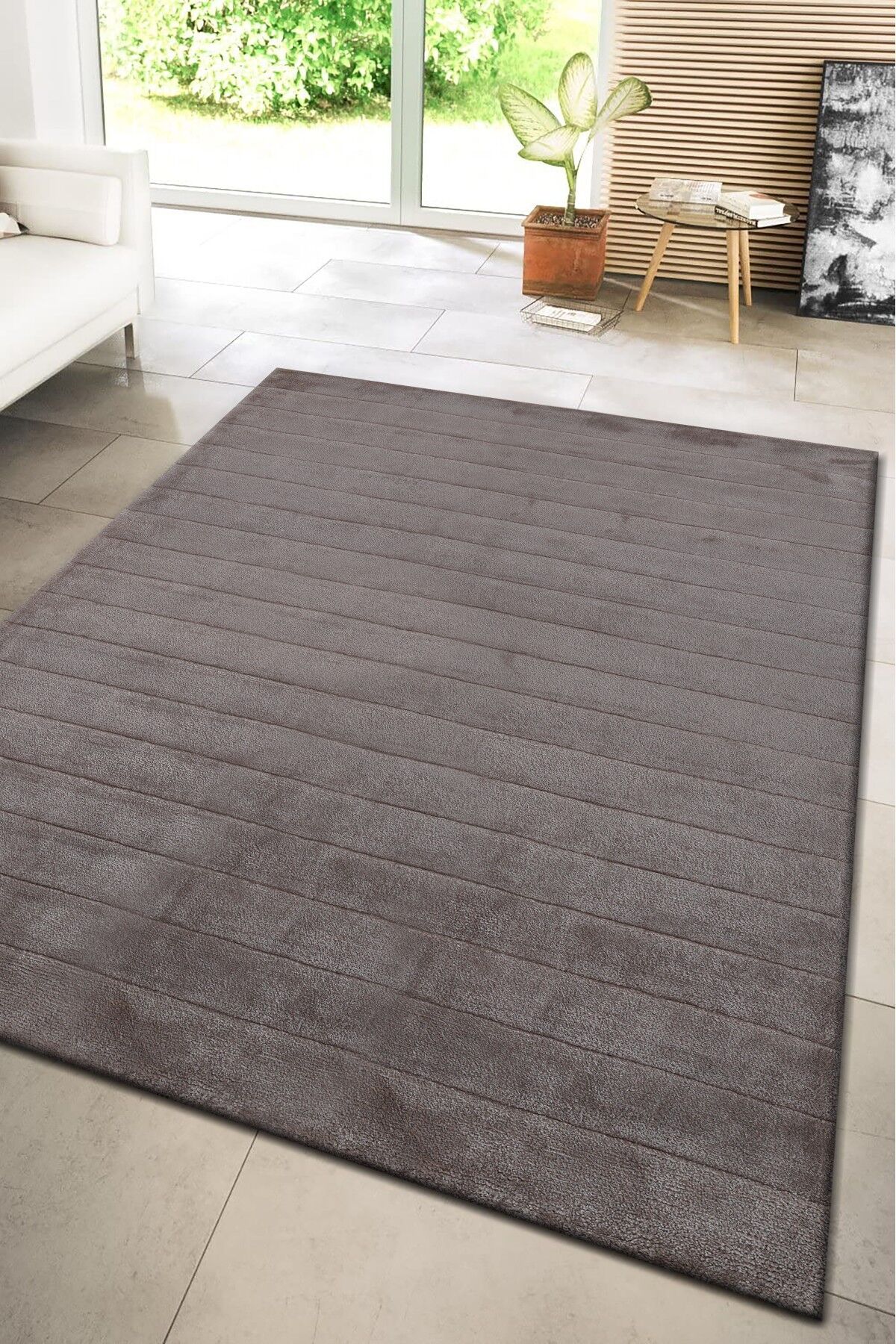 Nepal 3510 Vizon Modern El Dokuma Kışlık Bambu Halı