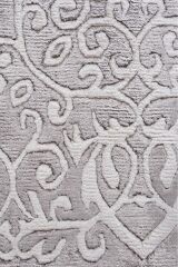 Nepal 3511 Gri Modern El Dokuma Kışlık Bambu Halı