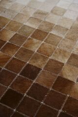 Tay Patchwork Naturel Deri Halı