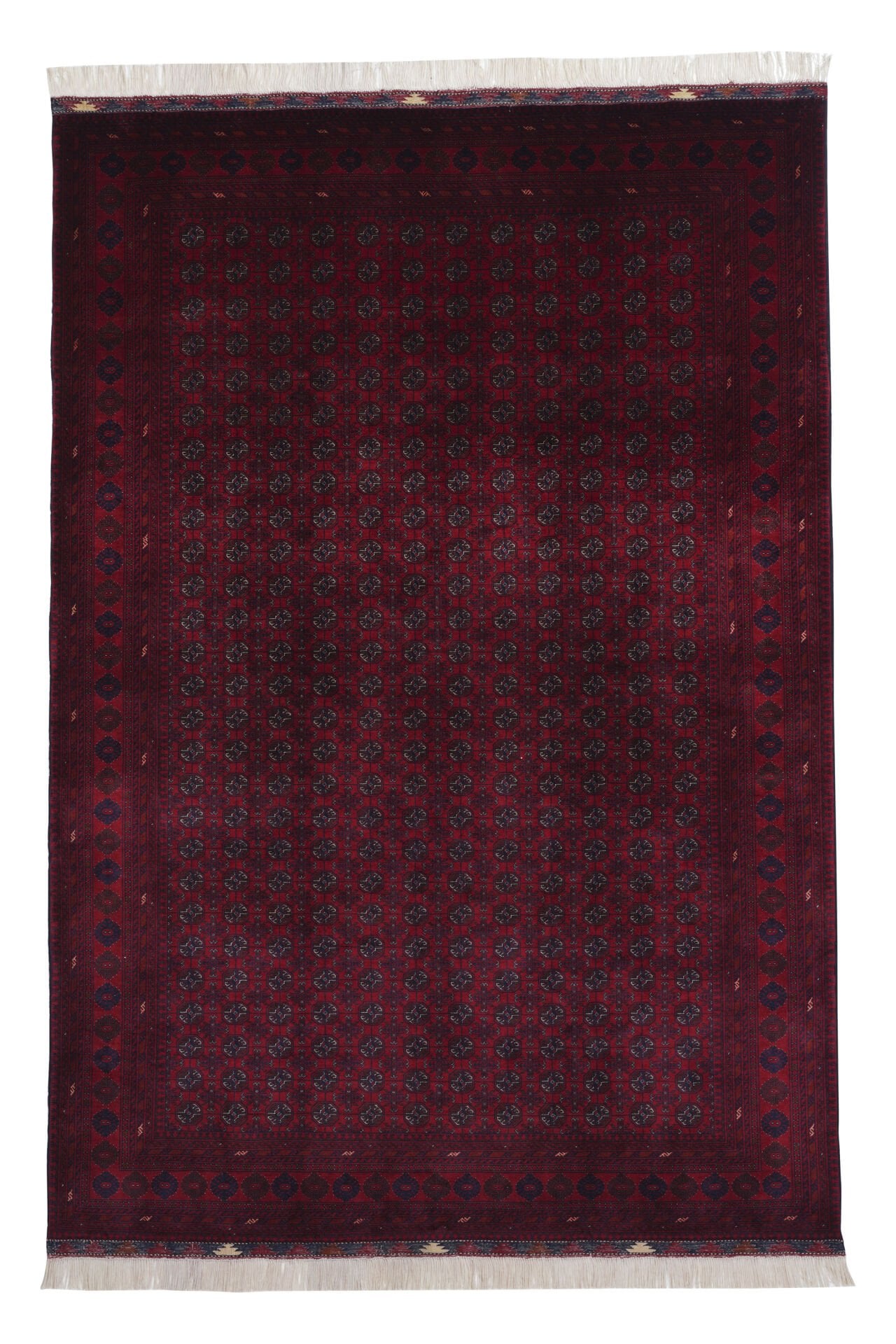 Afgan Bilcik El Dokuma Yün Halı Kırmızı - 171x247