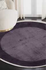 Nepal 3518 Lila Modern El Dokuma Kışlık Bambu Halı
