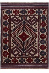 Afgan Berceste El Dokuma Yün Halı