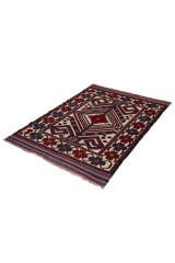 Afgan Berceste El Dokuma Yün Halı Kırmızı - 132x180