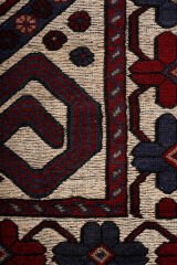 Afgan Berceste El Dokuma Yün Halı Kırmızı - 132x180