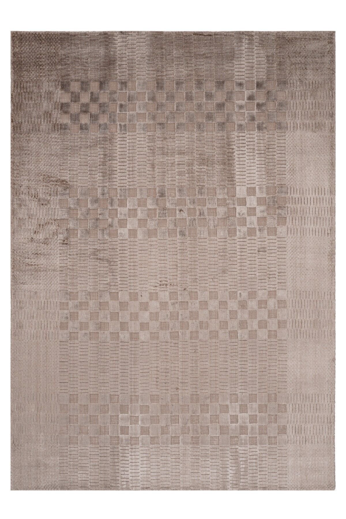 Nepal 3520 Kahve Modern El Dokuma Kışlık Bambu Halı