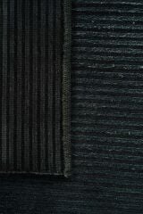 Nepal 3523 Siyah Modern El Dokuma Kışlık Bambu Halı