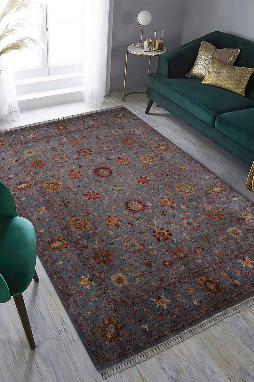 RHMN Afgan Orjin El Dokuma Yün Halı Renkli - 250x345