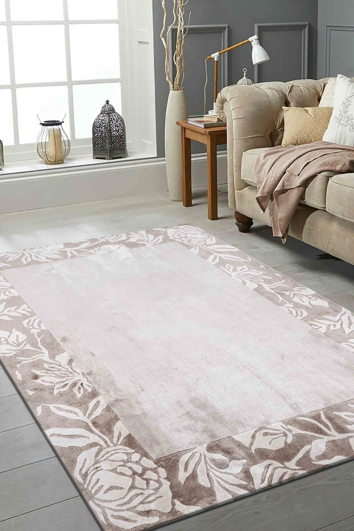 Nepal 3529 Modern El Dokuma Kışlık Bambu Halı