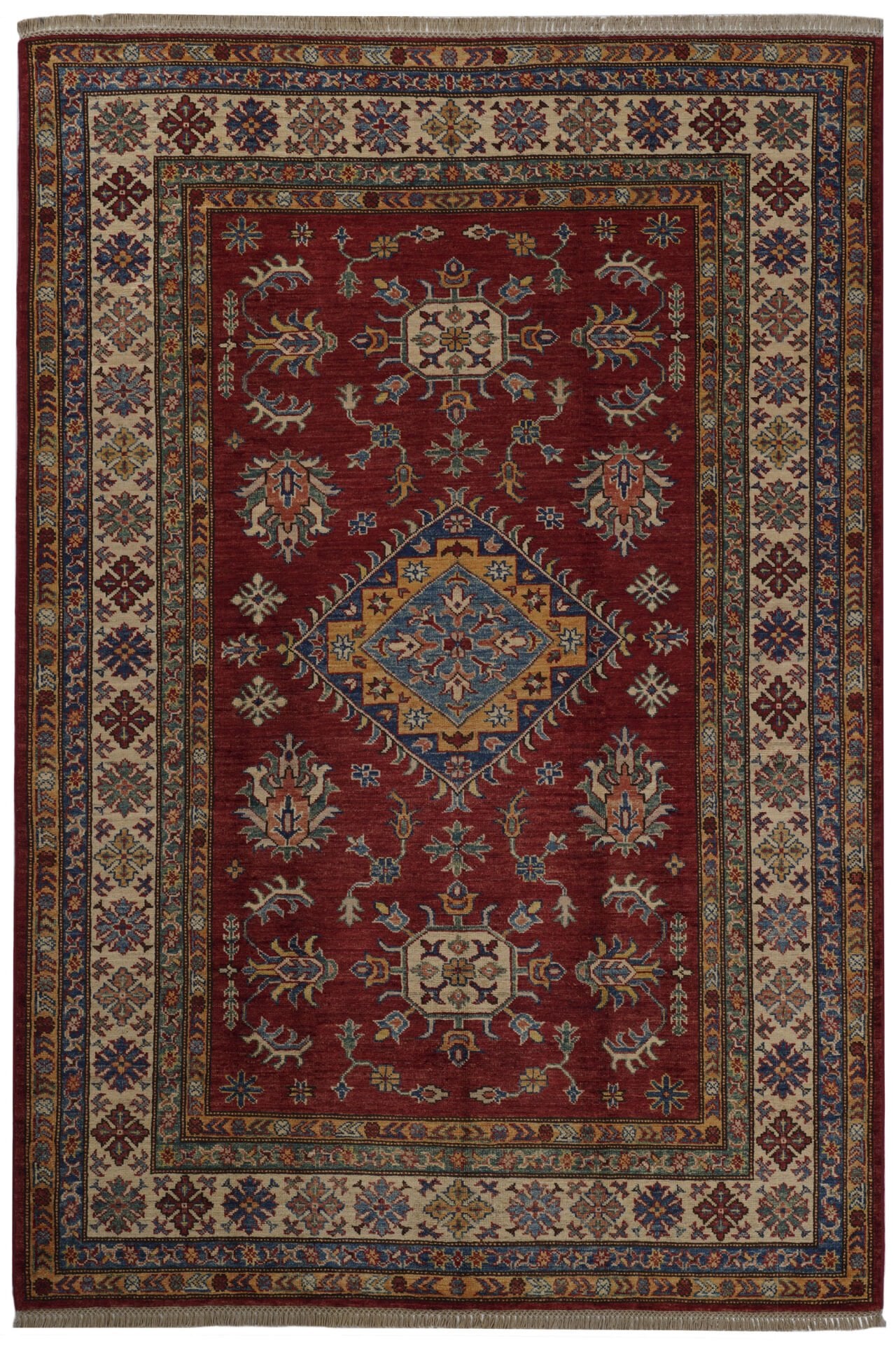 Afgan Şirvan El Dokuma Yün Halı Renkli - 152x213