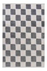 İndus 8004 Gri Geometrik Salon Halısı Kesme Halı