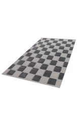 İndus 8004 Gri Geometrik Salon Halısı Kesme Halı