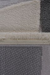 İndus 8004 Gri Geometrik Salon Halısı Kesme Halı