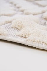 İndus 8003 Beyaz Salon Halısı Kesme Makine Halı