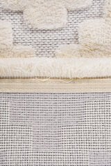 İndus 8003 Beyaz Salon Halısı Kesme Makine Halı