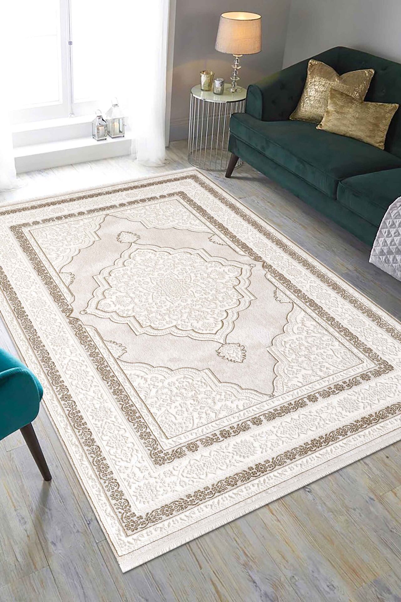 Pierre Cardin Prime JA00B Salon Halısı Krem / Kahverengi - 200x290