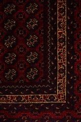 Afgan Hoca Roshnai El Dokuma Yün Halı Kırmızı - 144x190
