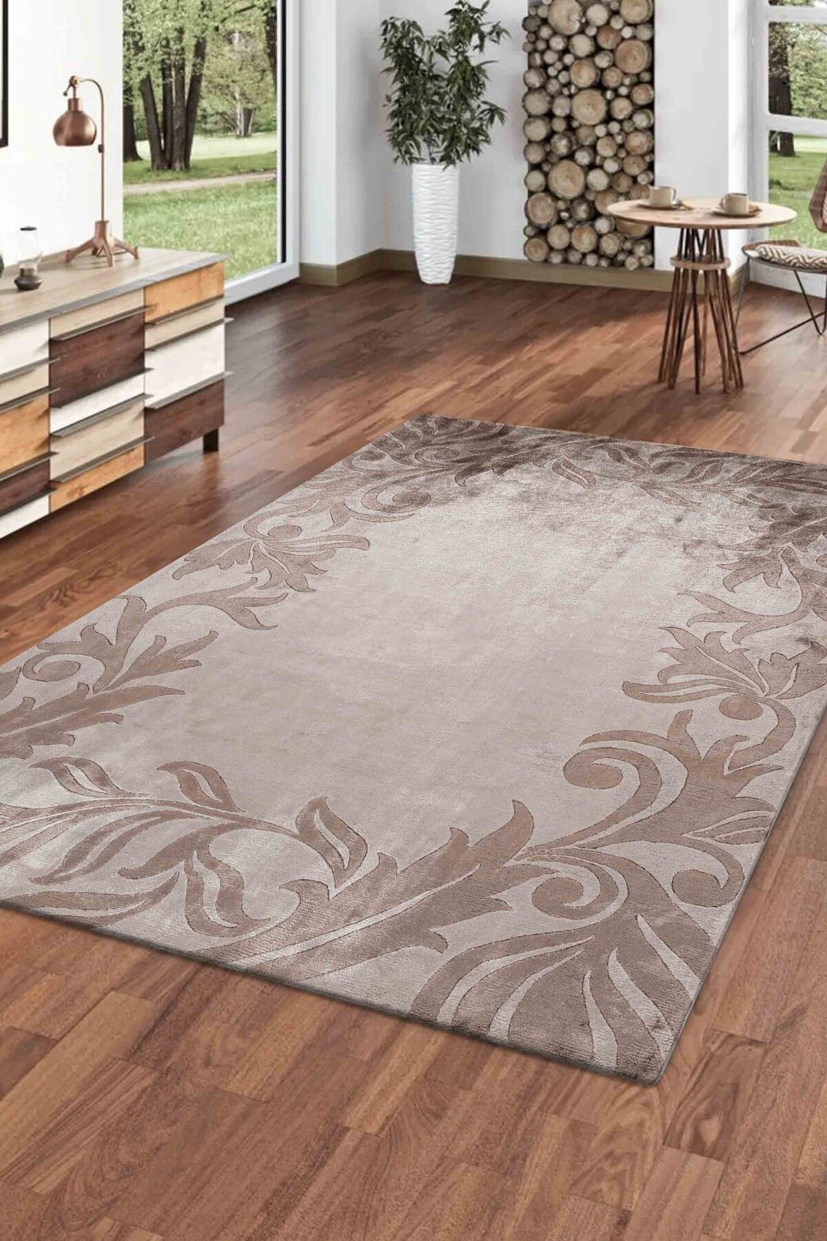 Nepal 3547 Modern El Dokuma Kışlık Bambu Halı