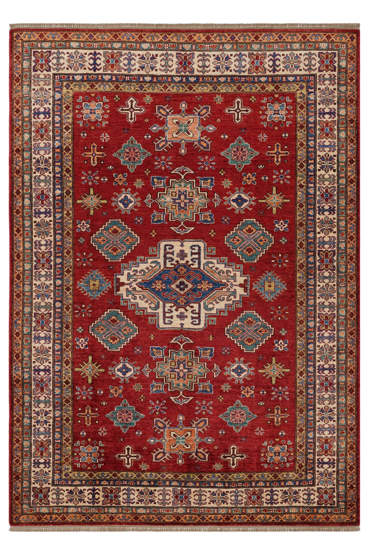 Afgan Şirvan El Dokuma Yün Halı Kırmızı - 174x248