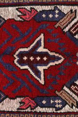 Afgan Berceste El Dokuma Yün Halı Kırmızı - 75x141