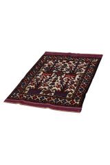 Afgan Berceste El Dokuma Yün Halı Kırmızı - 93x133