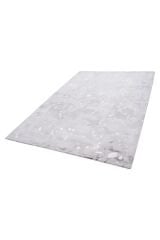Nepal 3561 Gri Modern El Dokuma Kışlık Bambu Halı