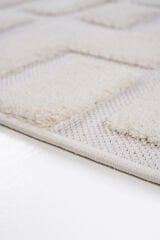 İndus 8006 Krem Geometrik Salon Halısı Kesme Halı