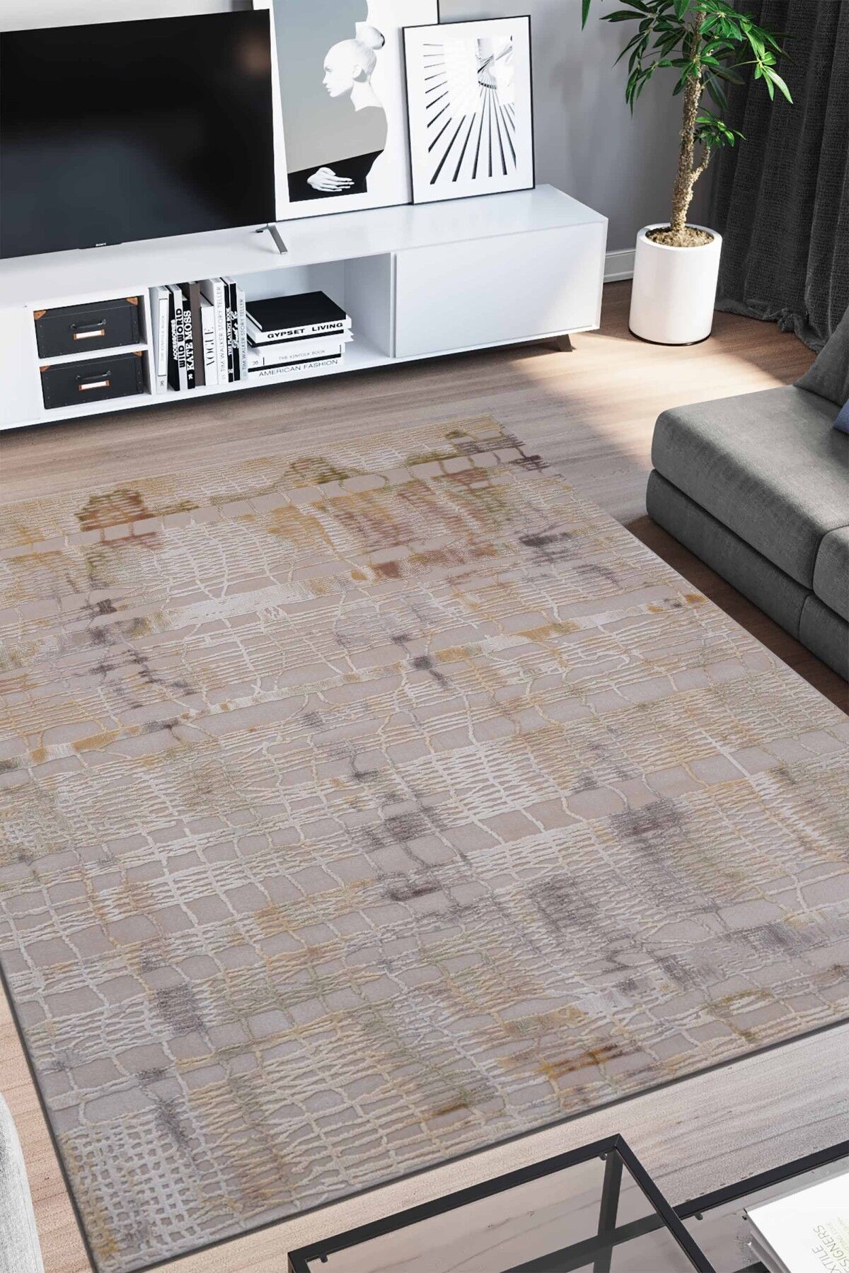 Atlantik Üsküp 0351Aa Modern Makine Halısı