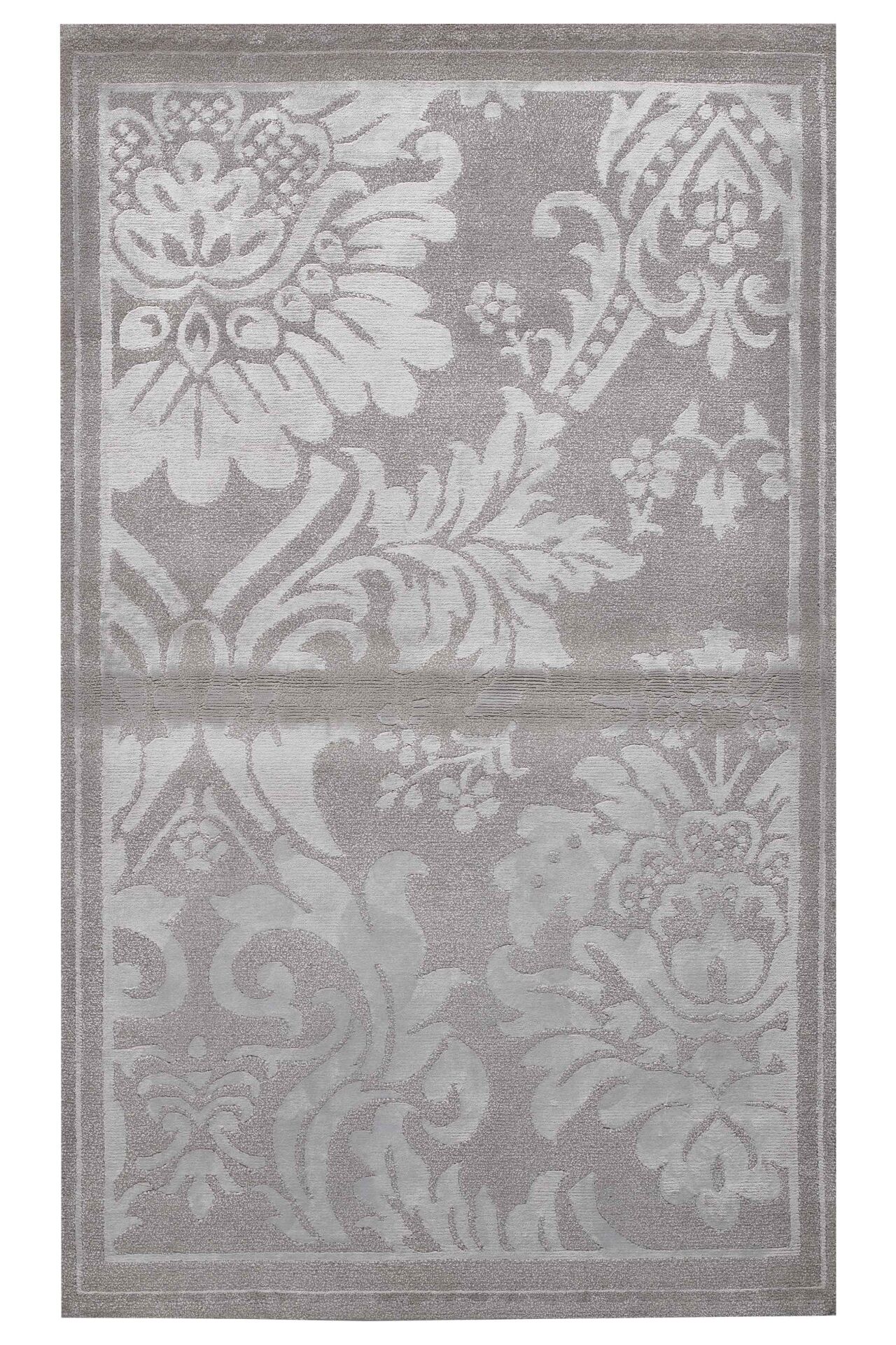 Nepal 3630 El Dokuma Kalın Bambu Halı Vizon - 92x153
