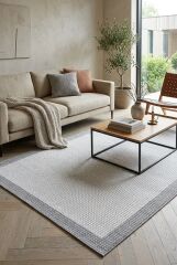 Lora 3212 Kaymaz Taban Bordürlü Sisal Halı