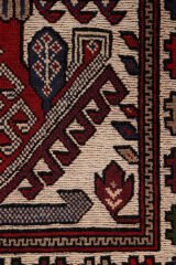 Afgan Berceste El Dokuma Yün Halı Kırmızı - 85x144