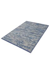 Nepal 3581 Mavi Modern El Dokuma Kışlık Bambu Halı