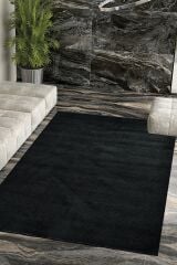 Nepal 3583 Siyah Modern El Dokuma Kışlık Bambu Halı