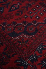Afgan Khamyab El Dokuma Yün Halı Kırmızı - 82x240