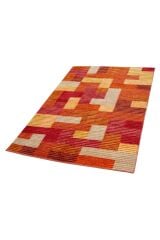 Nepal 3588 Renkli Modern El Dokuma Kışlık Bambu Halı
