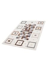 Nepal 3589 Krem Modern El Dokuma Kışlık Bambu Halı