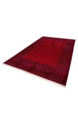 Afgan Bilcik El Dokuma Yün Halı Kırmızı - 345x247