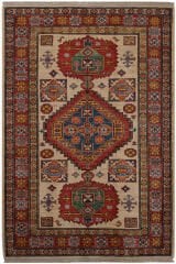 Afgan Şirvan El Dokuma Yün Halı Renkli - 118x175