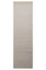 Nepal 3668 El Dokuma Kalın Bambu Halı Krem - 85x300