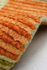 Nepal 3596 Renkli Modern El Dokuma Kışlık Bambu Halı