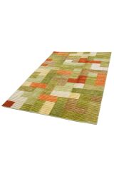 Nepal 3596 Renkli Modern El Dokuma Kışlık Bambu Halı