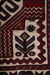 Afgan Berceste El Dokuma Yün Halı Kırmızı - 120x188