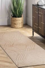 Nepal 3616 Sarı Modern El Dokuma Kışlık Bambu Halı