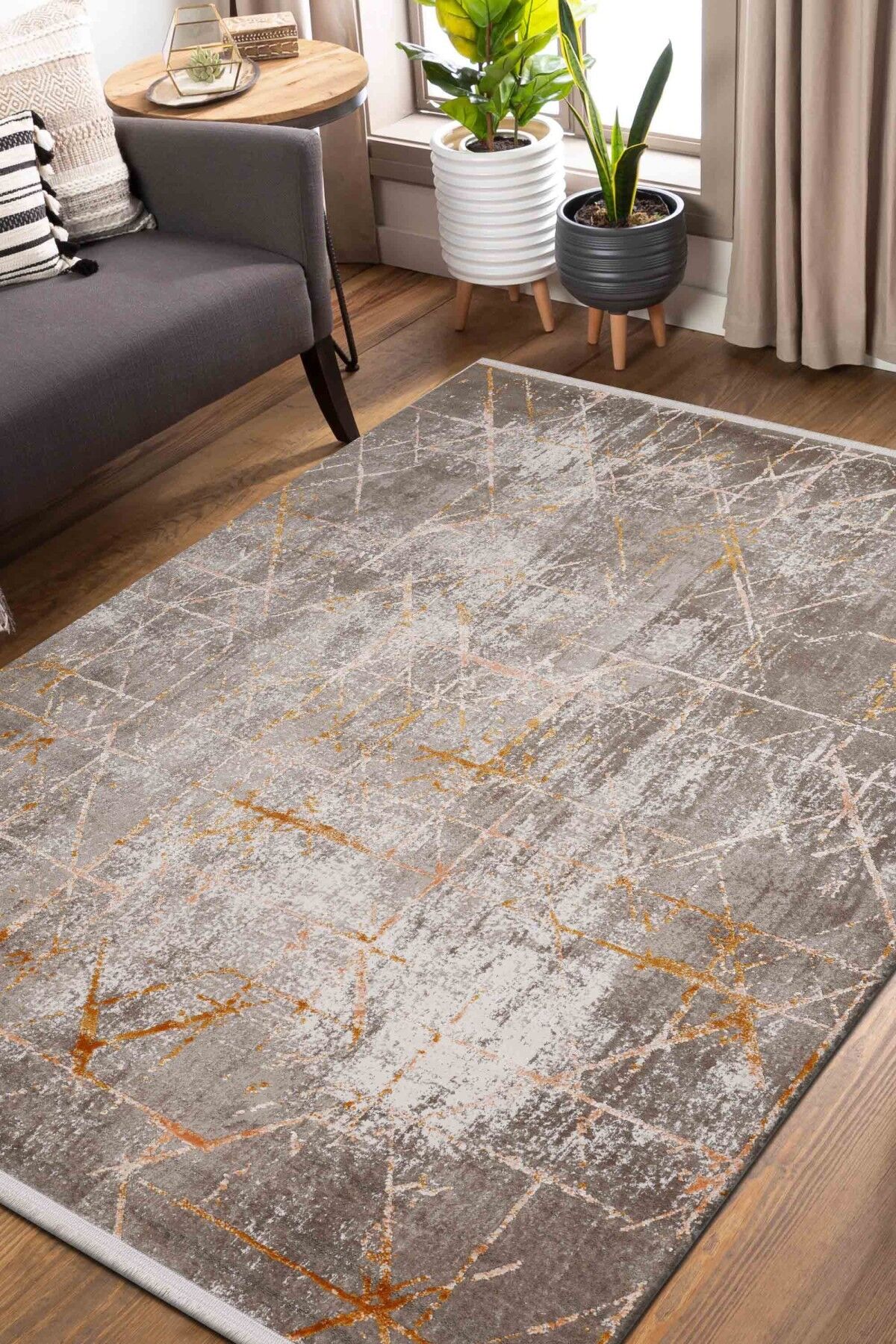 Atlas Mood Md00A Modern Eskitme Makine Halısı