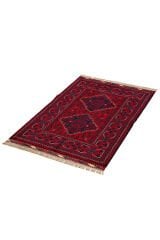 Afgan Khamyab El Dokuma Yün Halı Kırmızı - 83x121