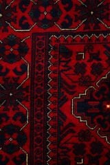 Afgan Khamyab El Dokuma Yün Halı Kırmızı - 98x149