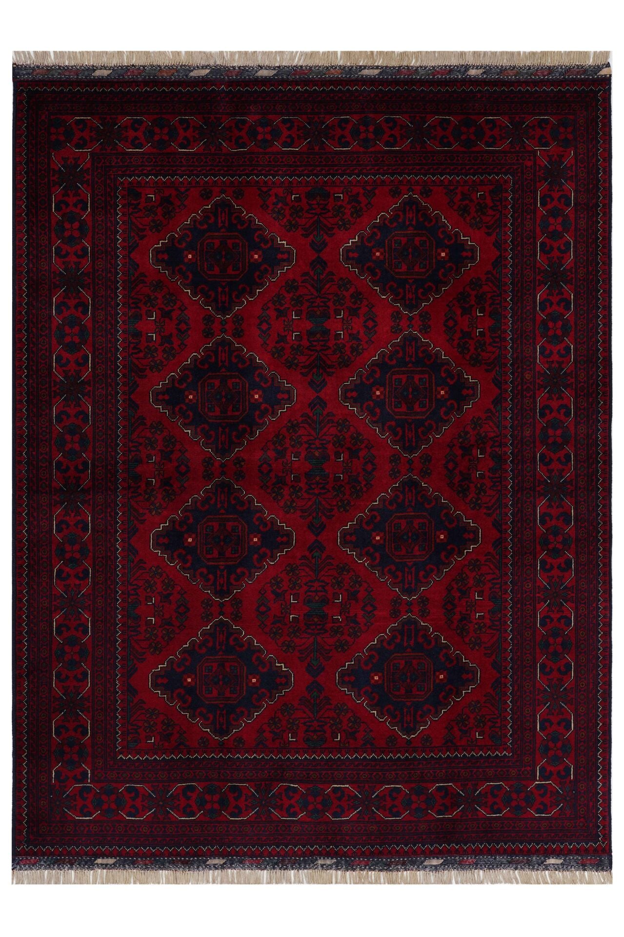 Afgan Khamyab El Dokuma Yün Halı